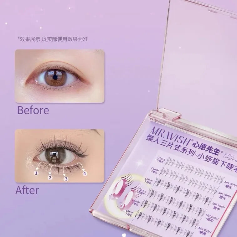 MR.Wish Lazy Three-Step Lower Eyelashes Small Wildcat