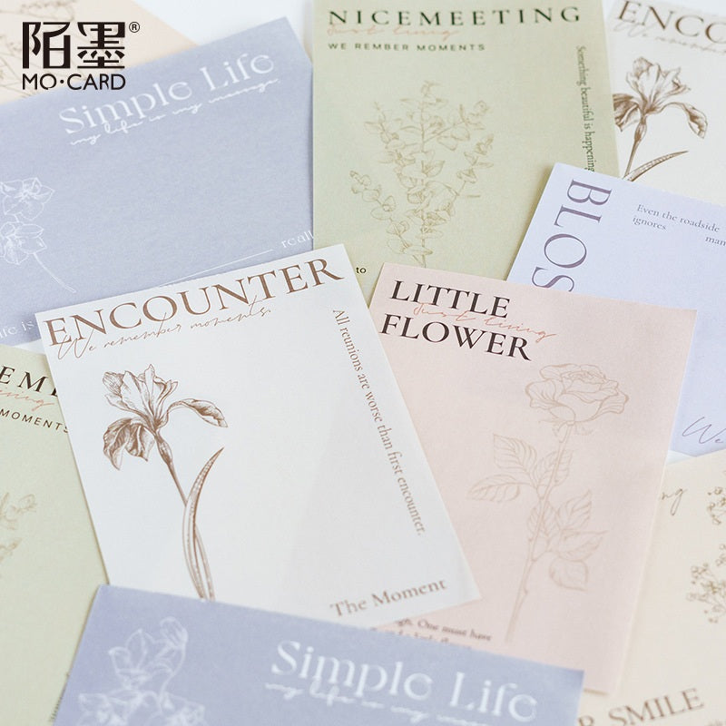 Mo Card Botanical Research Institute Notepad Daily Floral Collection