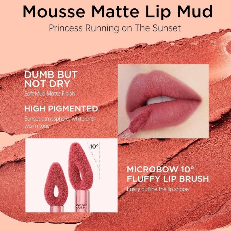 Colorkey Fluffy Mousse Lip Mud #O115 Sunset Sweet Persimmon