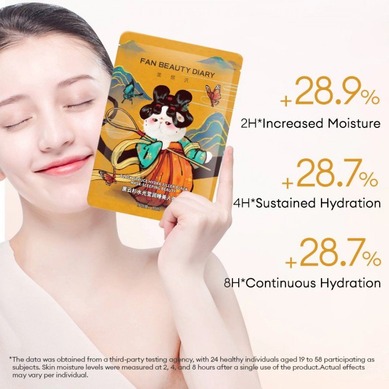 Fan Beauty Diary Black Spruce Hydra-Filler Black Mask-Sleeping Beauty 5pcs