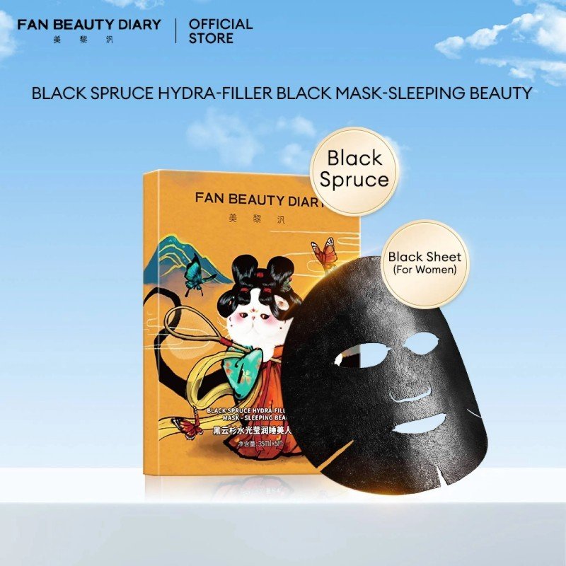 Fan Beauty Diary Black Spruce Hydra-Filler Black Mask-Sleeping Beauty 5pcs