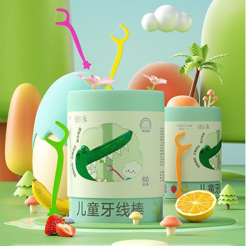 Winner Children Dental Floss Fruit Flavored 60pcs