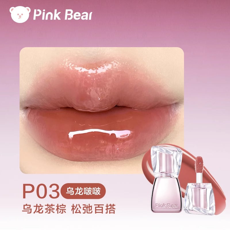 Pink Bear Water Essence Lip Gloss #P03 Oolong Bubble Tea