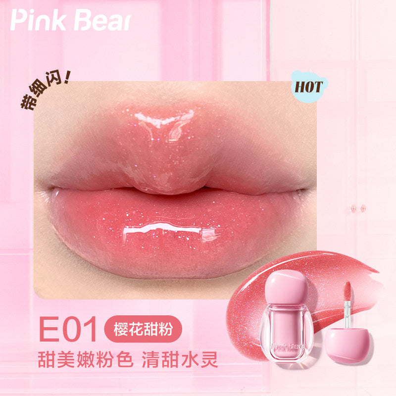 Pink Bear Light Bulb Tinted Essence Lip Gloss #E01 Pink Sakura