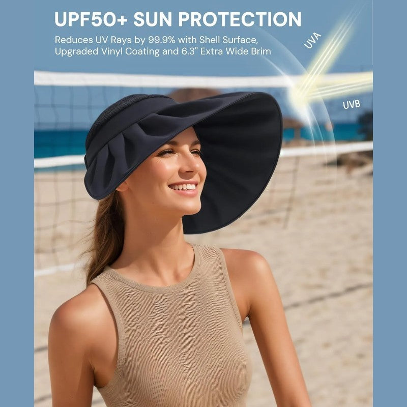 Beneunder Women's Shell Sun Hat UPF50+ Ivory Beige