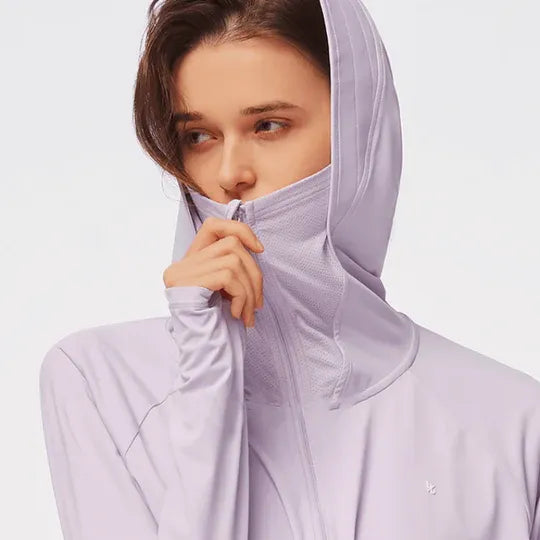 Beneunder Thin Ice Series Shawl Sunscreen Clothing Haze Purple M