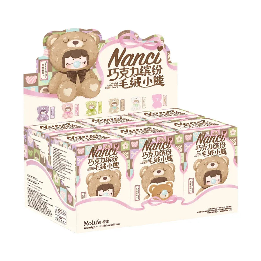 Rolife Nanci Colorful Chocolate Cute Bears Blind Box 6pcs