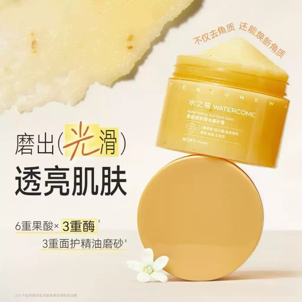 Watercome Alpha Hydroxy Acid Body Scrub Cream Yuzu 180g