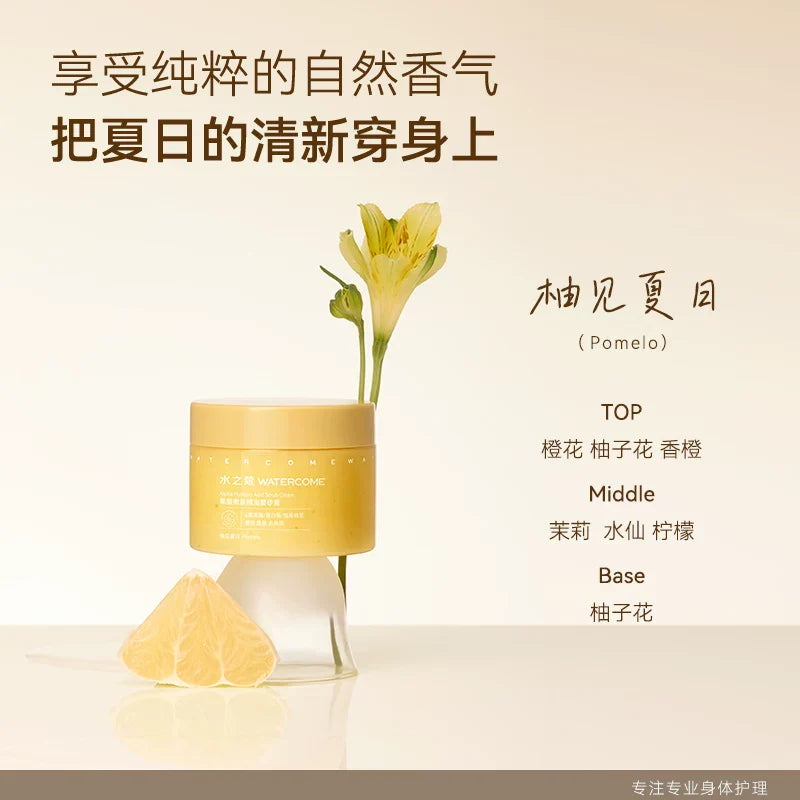 Watercome Alpha Hydroxy Acid Body Scrub Cream Yuzu 180g