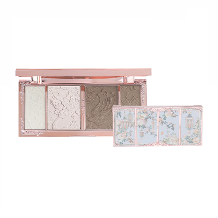 Flower Knows花知晓蝴蝶云肩高光提亮立体修容盘#01月影盘