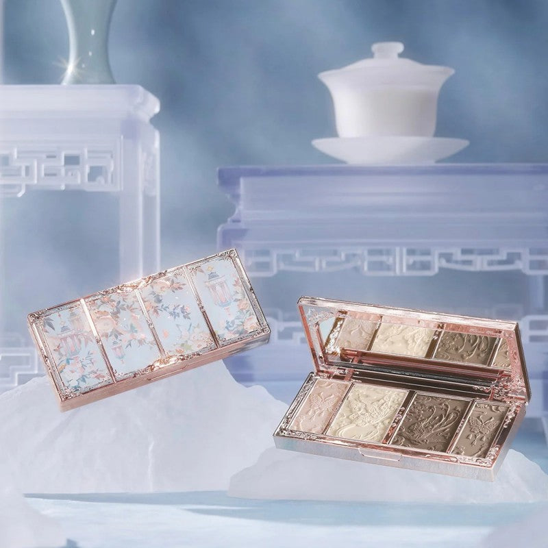 Flower Knows花知晓蝴蝶云肩高光提亮立体修容盘#01月影盘