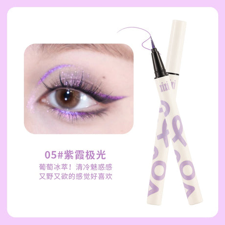 Xixi Punk Metal Diamond Eyeliner Pen #05 Purple Aurora