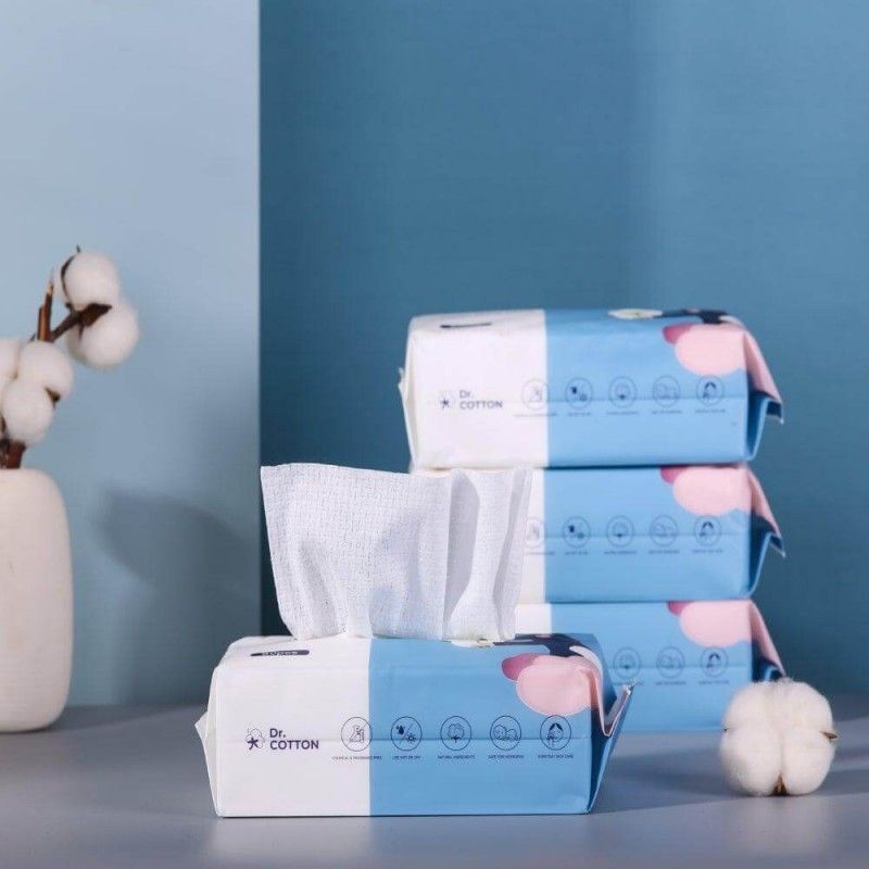 Dr.Cotton Facial Soft Dry Wipes Tissue 80pcs