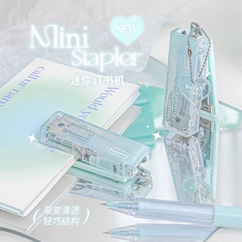 Rosy Posy Portable Mini Stapler Green
