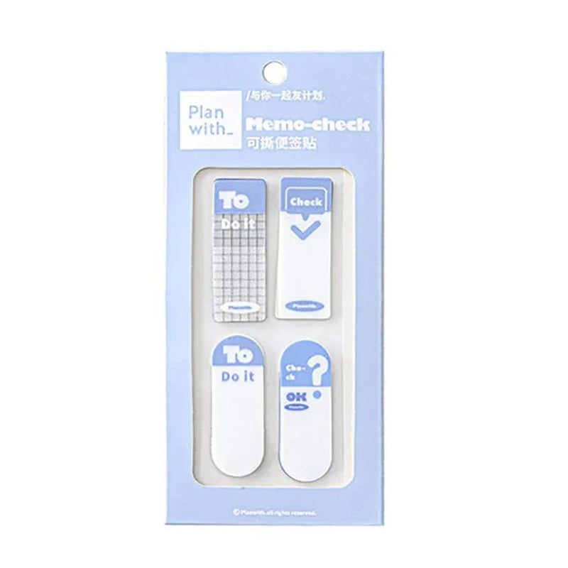 Planwith Simple Tear-Off Sticky Notes Blue