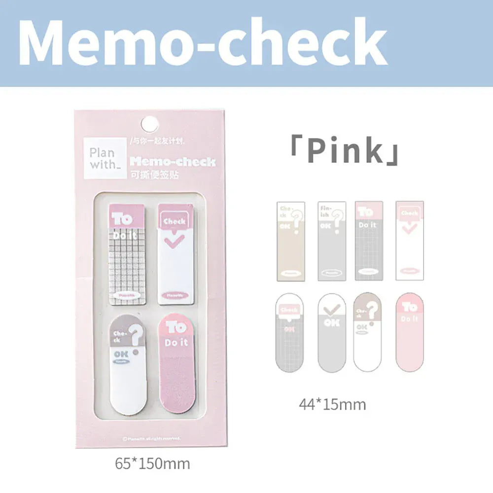Planwith Simple Tear-Off Sticky Notes Pink
