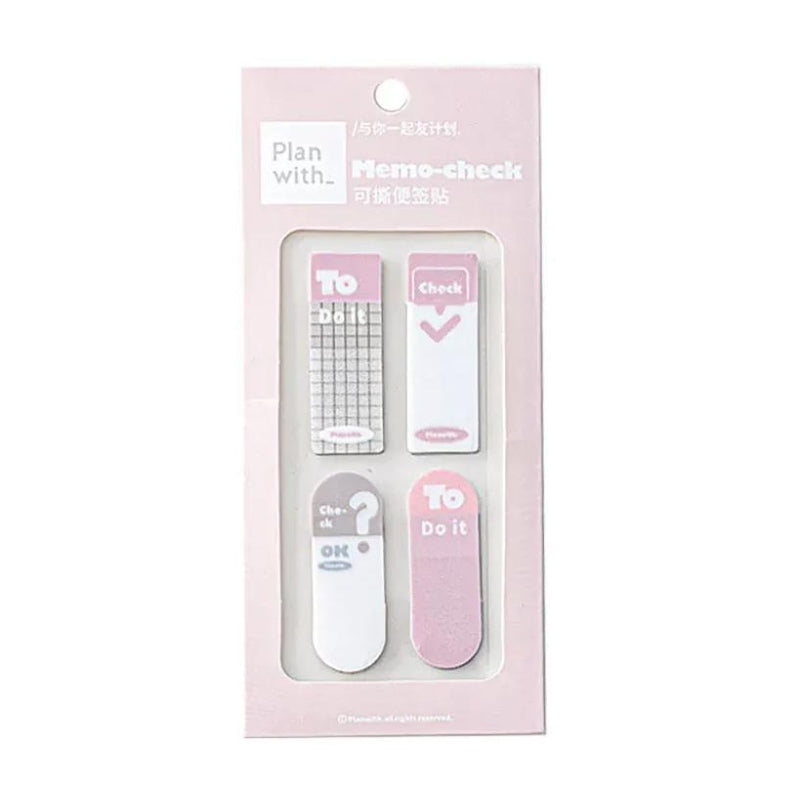Planwith Simple Tear-Off Sticky Notes Pink