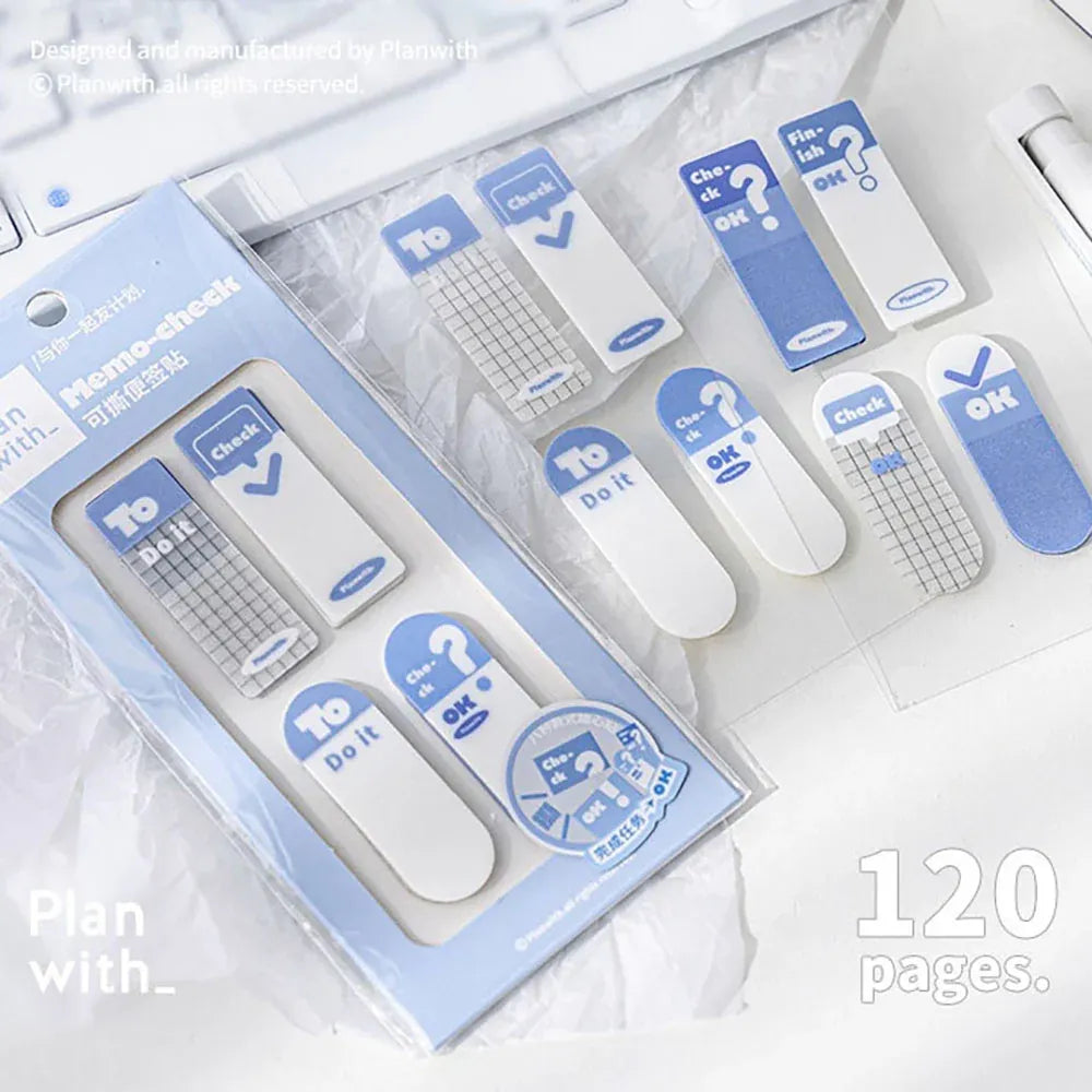 Planwith Simple Tear-Off Sticky Notes Blue