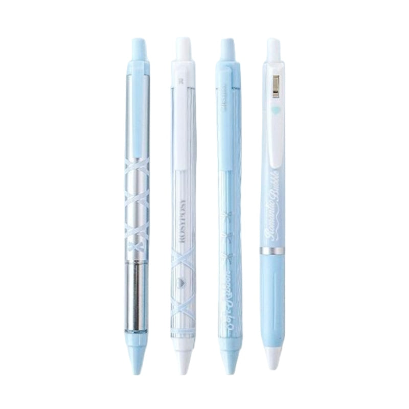 Rosy Posy Soft Ballet Ribbon Gel Pen Blue 4pcs