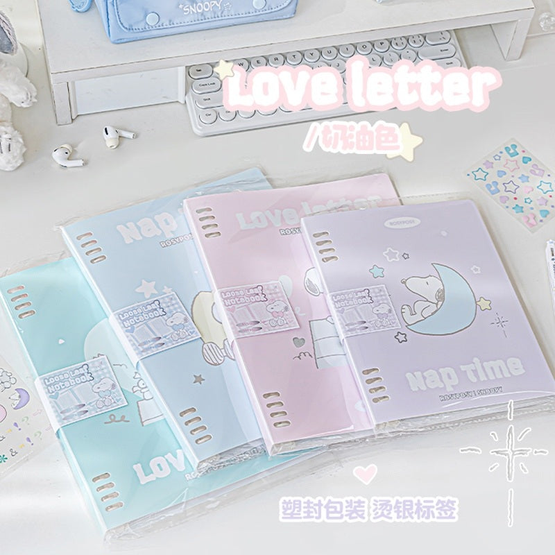 Rosy Posy Dreamletter Loose-Leaf Notebook B5 Snoopy Purple