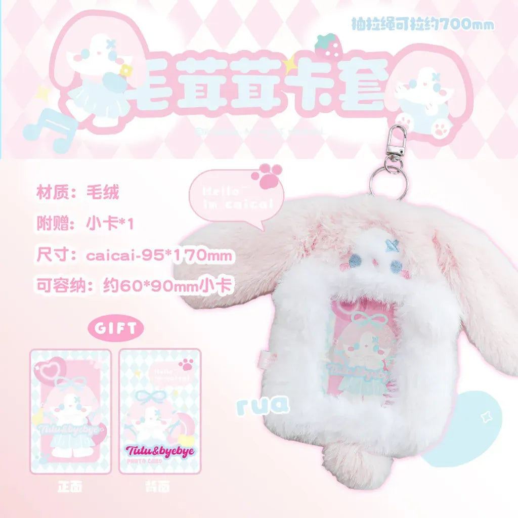 Rosy Posy Tutu & Byebye Soft Fluffy Cute Card Holder Caicai