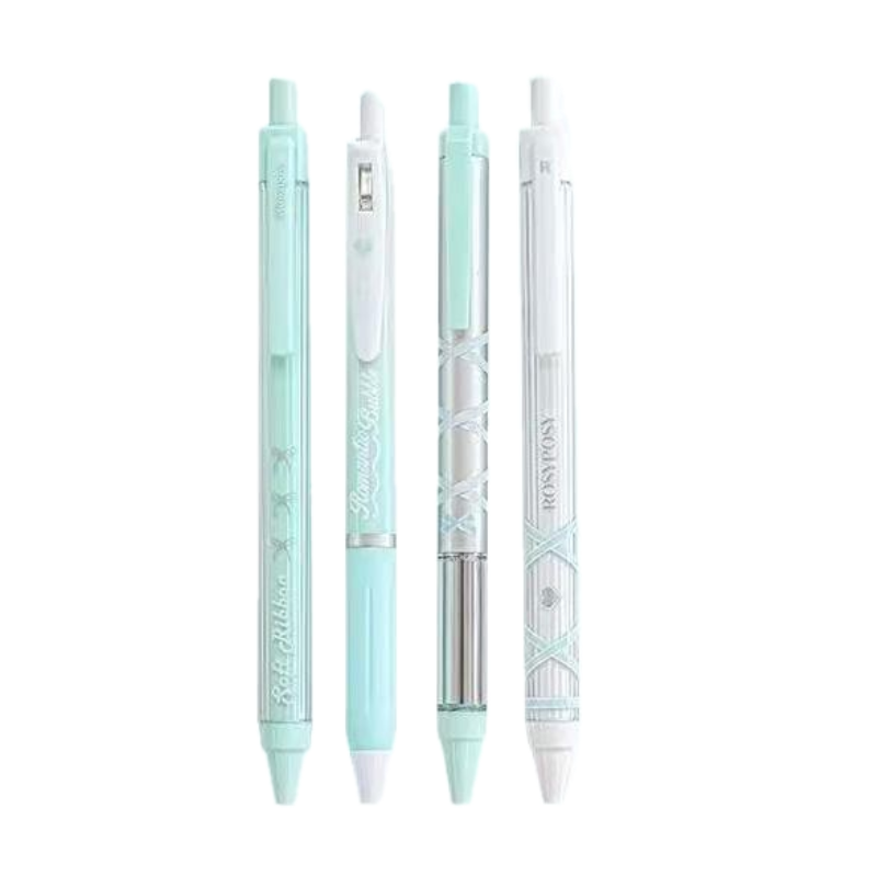 Rosy Posy Ballet Ribbon Soft Gel Pen Mint 4pcs