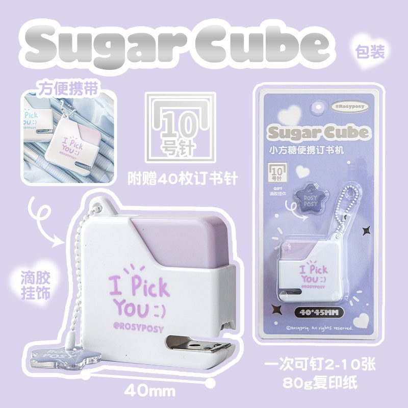 Rosy Posy Sugar Cube Staplers Purple