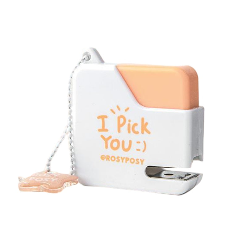 Rosy Posy Sugar Cube Mini Staplers Orange
