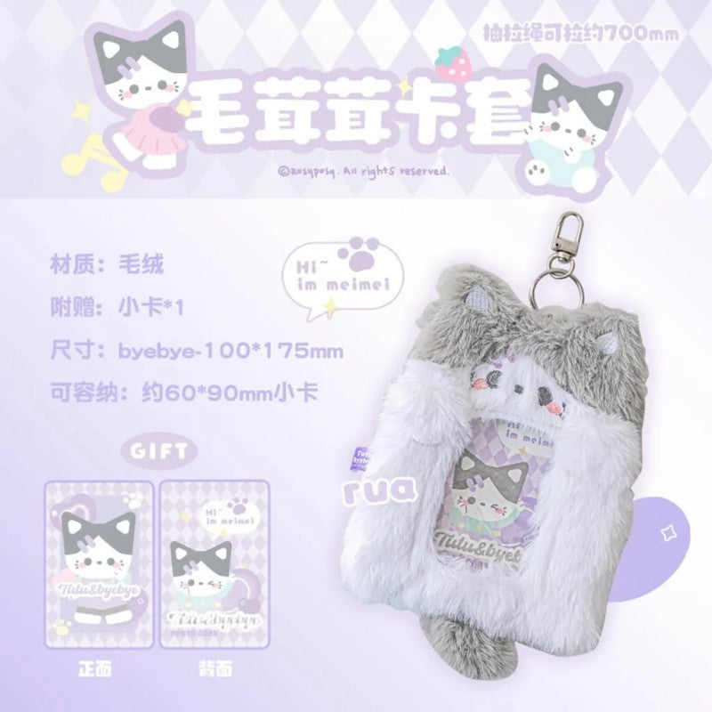 Rosy Posy Tutu & Byebye Soft Fluffy Card Holder Cat Meimei