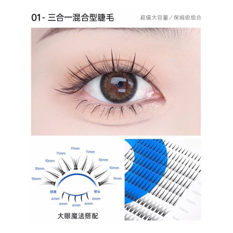 Plantpro 3-in-1 Mixed False Eyelashes 240 Clusters