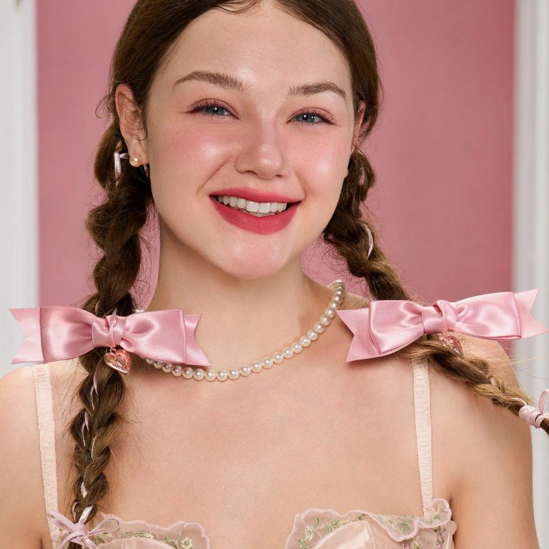 Flower Knows花知晓草莓丘比特系列发夹草莓粉