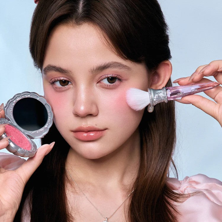 Flower Knows Shell's Jewel Angled Blush Brush Crystal Pink