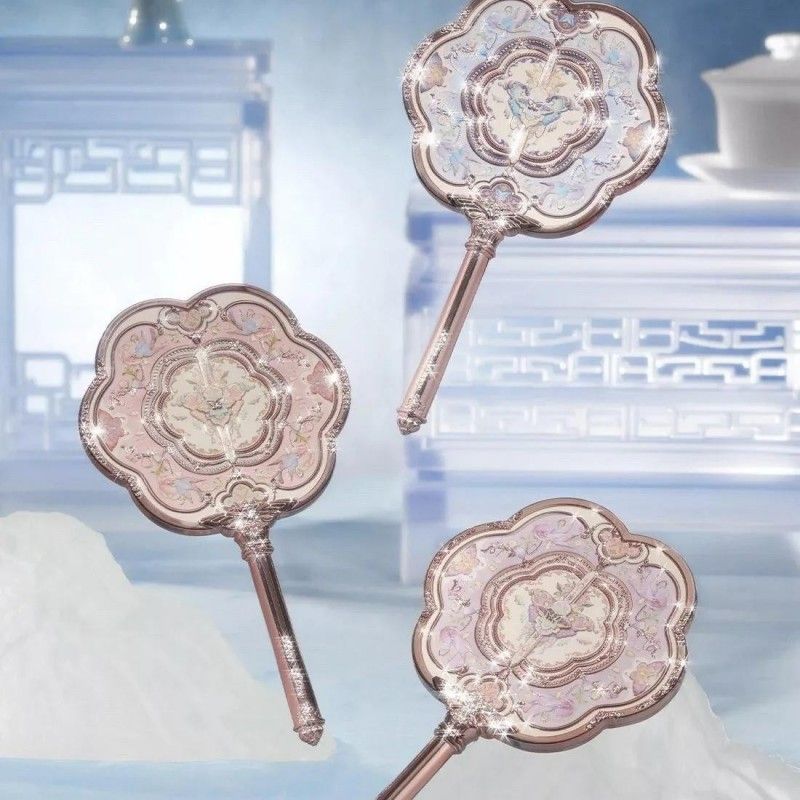 Flower Knows Butterfly Cloud Collar Hand Mirror #03 Hibiscus Lilac