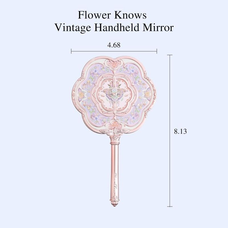 Flower Knows Butterfly Cloud Collar Hand Mirror #03 Hibiscus Lilac