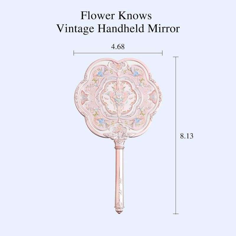 Flower Knows Butterfly Cloud Collar Hand Mirror Lotus Pink
