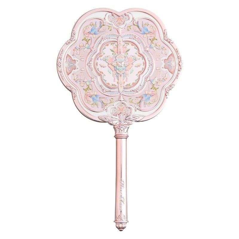 Flower Knows Butterfly Cloud Collar Hand Mirror Lotus Pink