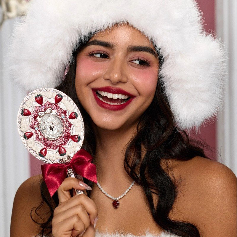 Flower Knows Strawberry Cupid Hand Mirror Red Velvet