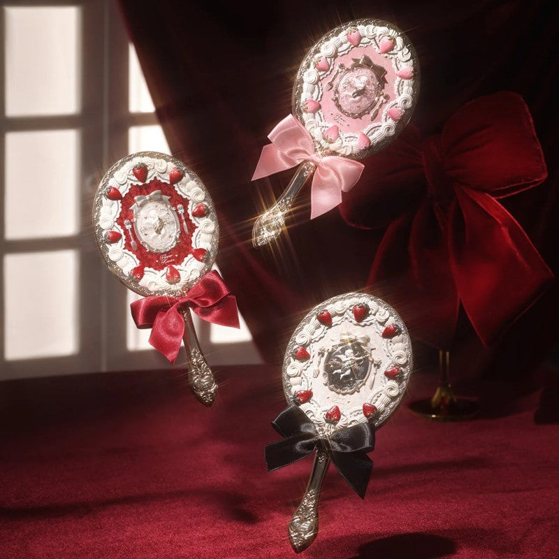 Flower Knows花知晓草莓丘比特系列手持镜牛奶粉