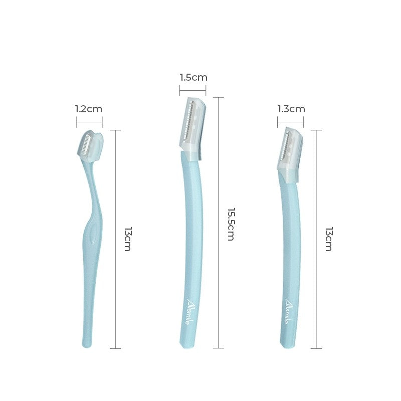 Allsmile 3D Eyebrow Trimmer Folding Handheld 3pcs