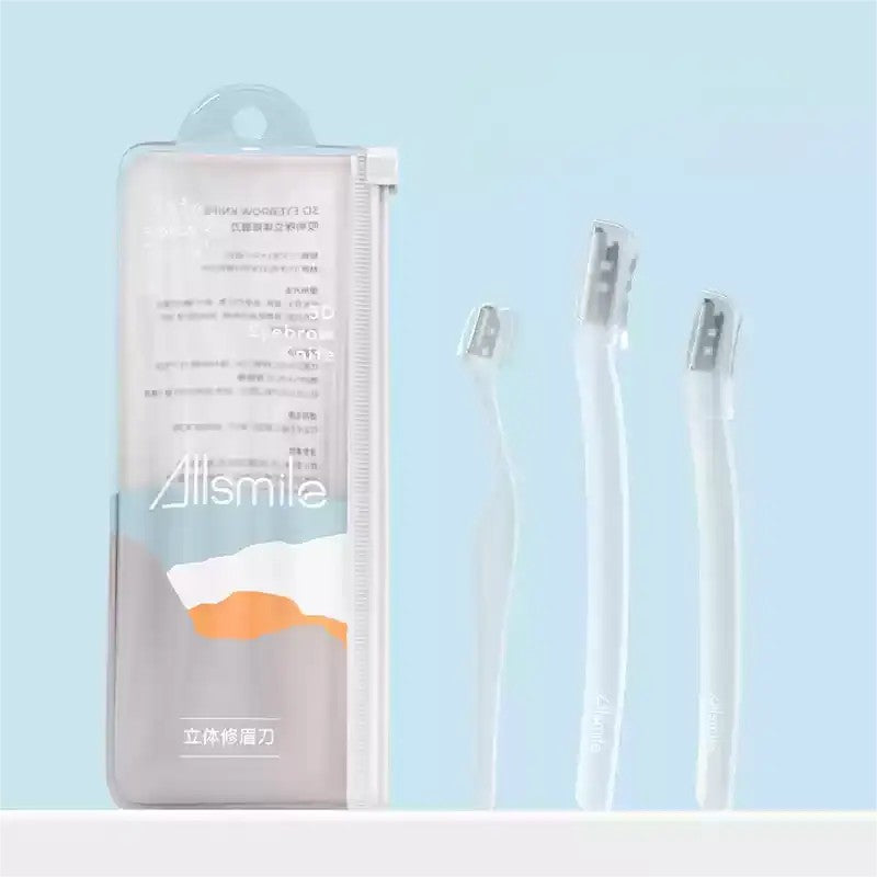 Allsmile 3D Eyebrow Trimmer Folding Handheld 3pcs