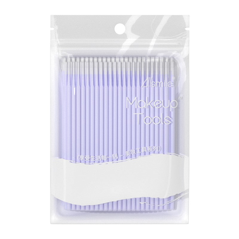 Allsmile Disposable Cotton Swabs Eyelash Extension Tools Radom Color 100pcs