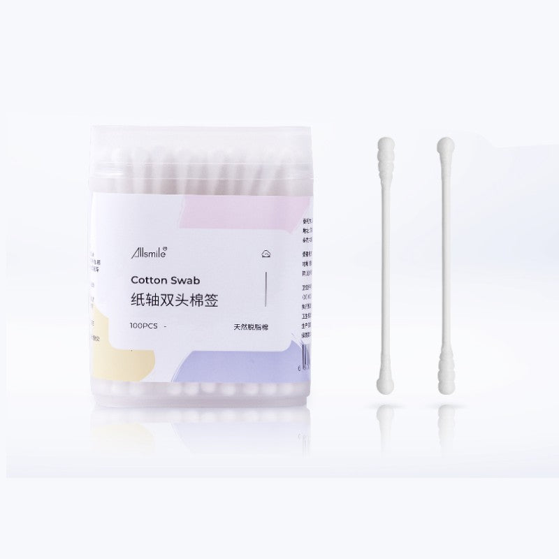 Allsmile Double-ended Cotton Swab White 100pcs