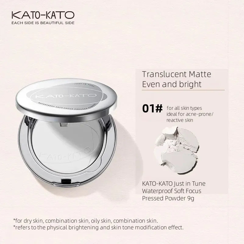 Kato-Kato Just In Tune Waterproof Soft-Focus Pressed Powder #01 Transparent