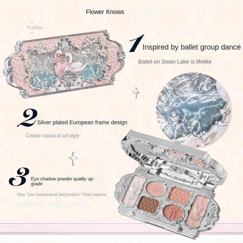 Flower Knows Swan Ballet Six-Color Makeup Palette #03 Pink Swan