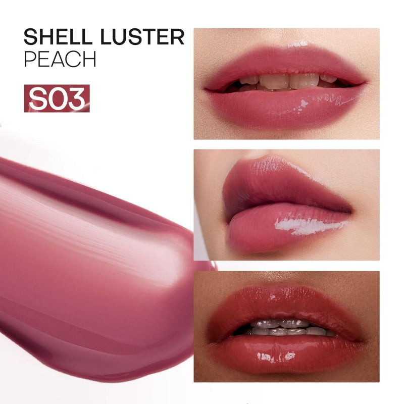 Mistine Lipstick Thai Latte Sheer Aqua Rouge Flowing Jamaica #S03 Shell Luster Peach
