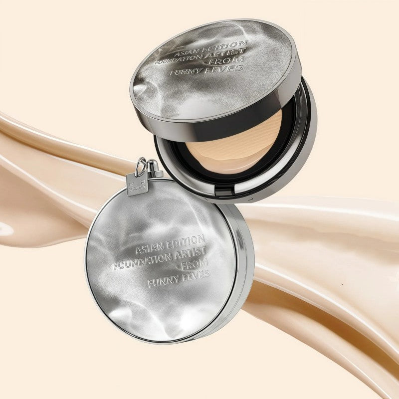 Funny Elves方里底气持妆气垫粉底液F01象牙白 12g + 替换芯12g