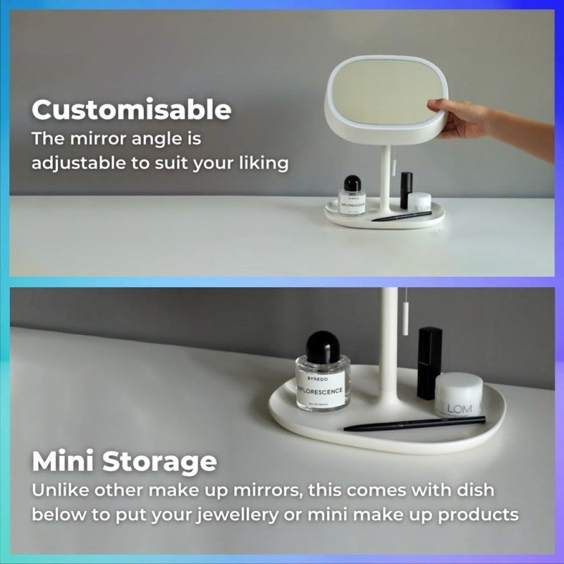 Muid Desktop Lamp Makeup Mirror White