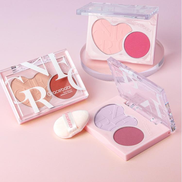 Gracebabi Dual-Effect Velvet Blush #01 Red Guava