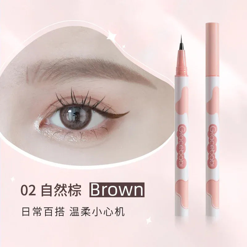 Gracebabi Ultra-fine Waterproof Liquid Eyeliner #02 Brown