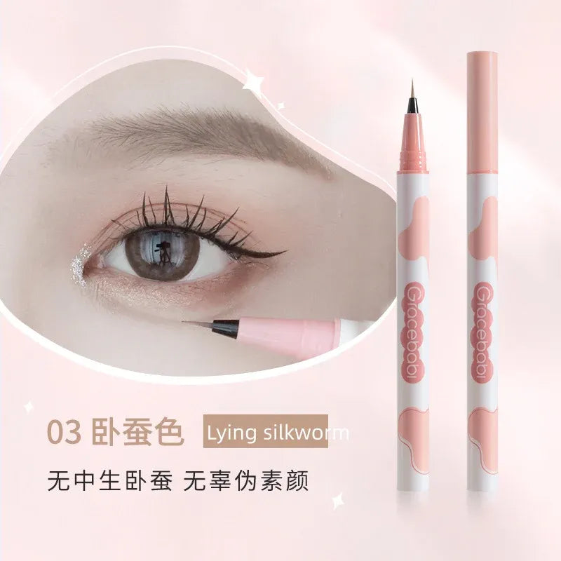 Gracebabi Ultra-fine Waterproof Liquid Eyeliner #03  Lying Silkworm